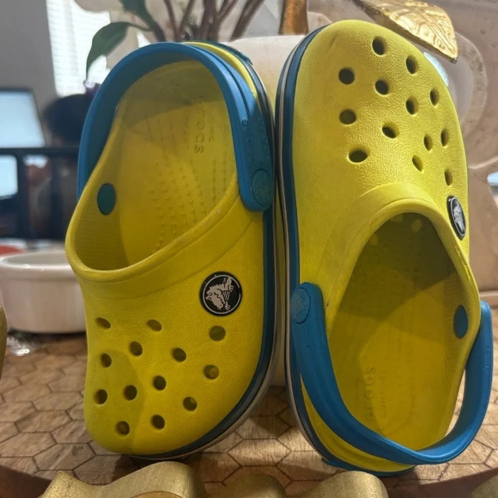 CROCS Kids Sandals - Vibrant Yellow and Blue